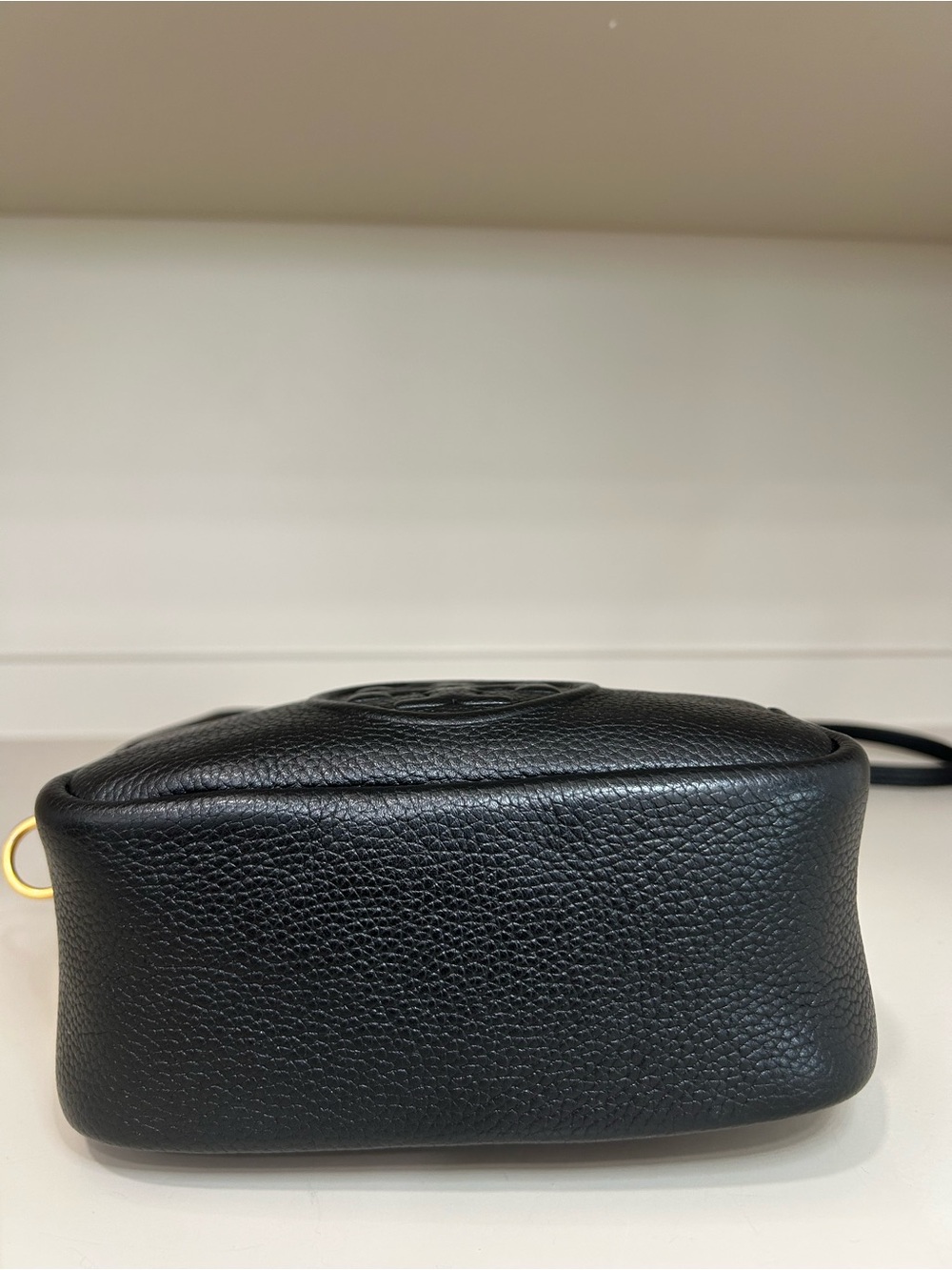 Authentic Tory Burch Perry Bombe Mini Crossbody Camera Bag Leather Purse Black - Picture 7 of 16